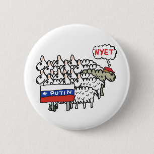 Funny Anti Putin 6 Cm Round Badge