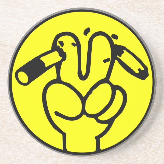 Funny Anti Smoking ⚠ Thai Sign ⚠ Coaster (Front)