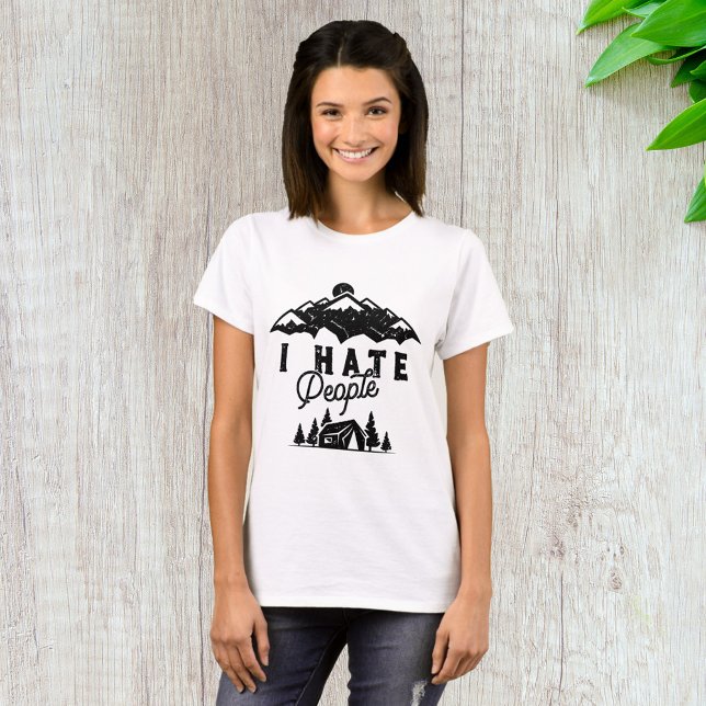 Funny Anti-Social Camping I Hate People  T-Shirt (Creator Uploaded)