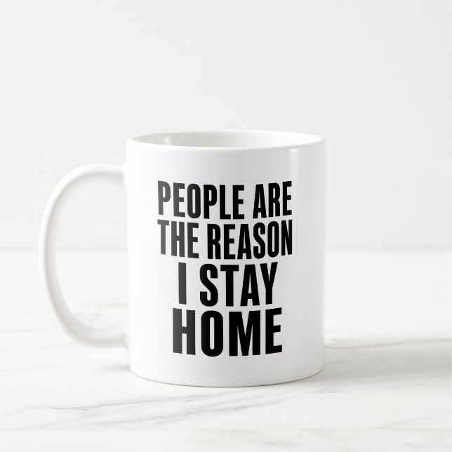 Funny Anti Social Gift Coffee Mug (Left)