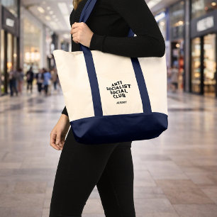 Funny Anti Socialist Social Club Socialism Tote Bag