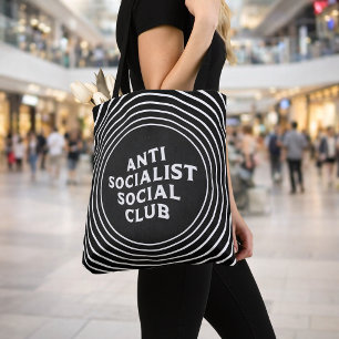Funny Anti Socialist Social Club Socialism Tote Bag