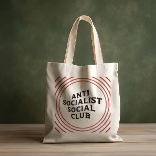 Funny Anti Socialist Social Club Socialism Tote Bag