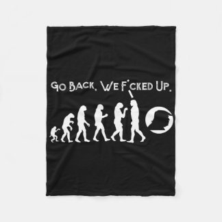 Funny Anti Trump - Go Back! Trump Evolution Tee  Fleece Blanket