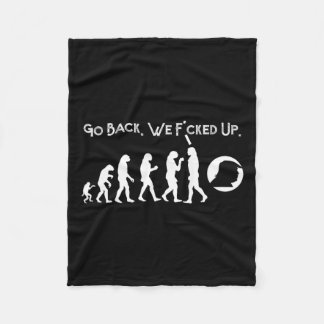 Funny Anti Trump - Go Back! Trump Evolution Tee  Fleece Blanket
