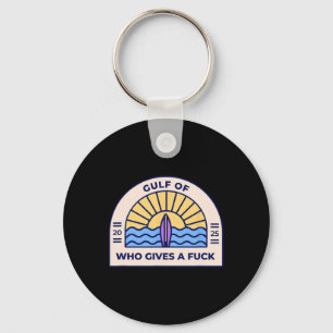 Funny Anti-trump Gulf Of Who Gives A F-ck Logo Sty Key Ring