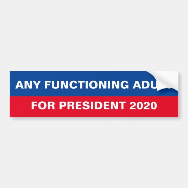 Funny Anti Trump Political Bumper Sticker (Front)