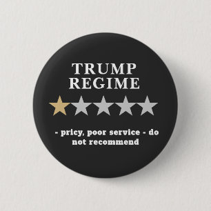 Funny Anti Trump Review Political Humour  6 Cm Round Badge