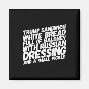 Funny Anti-trump Sandwich Impeach Trump Political  Magnet