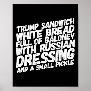 Funny Anti-trump Sandwich Impeach Trump Political  Poster