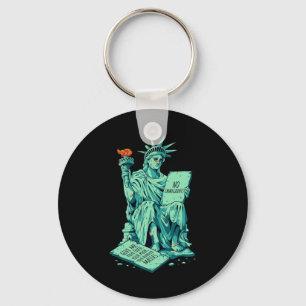 Funny Anti-trump Statue Of Liberty Immigrant Polic Key Ring