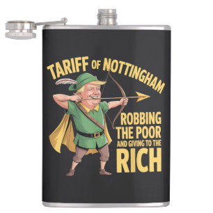 Funny Anti Trump Tariff Hip Flask