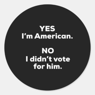 Funny Anti Trump Tees Uni-adults Black Small Clic Classic Round Sticker