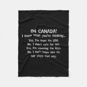 Funny Anti Trump Tees Uni-adults Black Small Oh Fleece Blanket