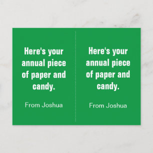 Funny Anti Valentine Classroom Valentines for Boys Postcard