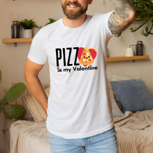Funny Anti-Valentine's Day Gift Cute Pizza Love T-Shirt