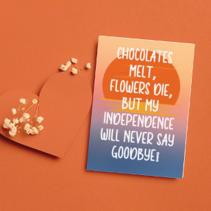 Funny Anti Valentines Day  Holiday Card
