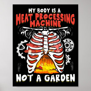 Funny Anti Vegan Meat Eater Funny Meat Lover Bbq C Poster