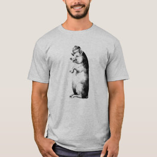 Funny Antique Crowned Pig  T-Shirt
