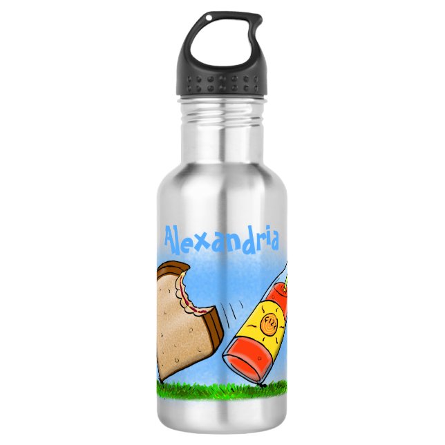 Funny ants cartoon 532 ml water bottle (Front)