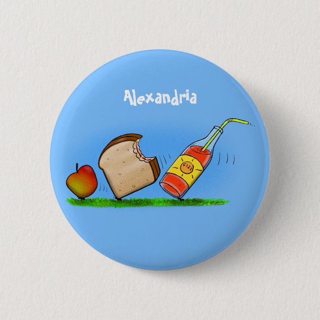 Funny ants cartoon 6 cm round badge (Front)