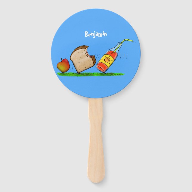 Funny ants cartoon hand fan (Front)