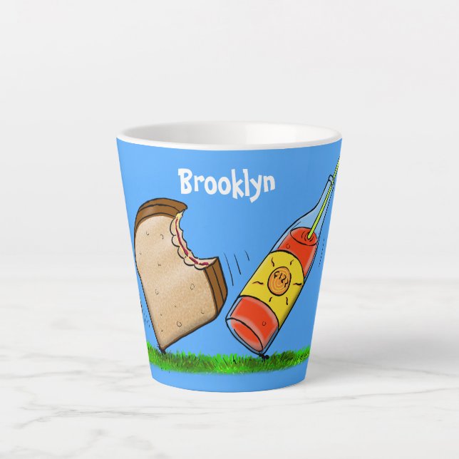 Funny ants cartoon latte mug (Front)