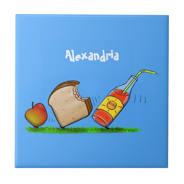 Funny ants cartoon tile (Front)