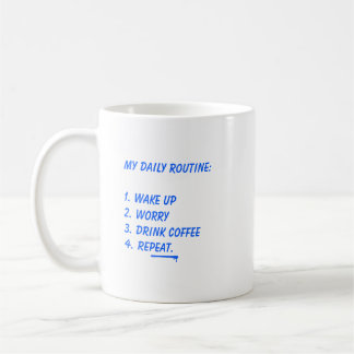 Funny Anxiety Coffee Cup, Sarcastic Adulting Gift Mug