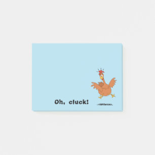 Funny Anxious Chicken Pun Chicken Lover Oh Cluck Post-it Notes