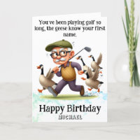 *~* Funny AP94 Oldest Golfer Man Birthday Card