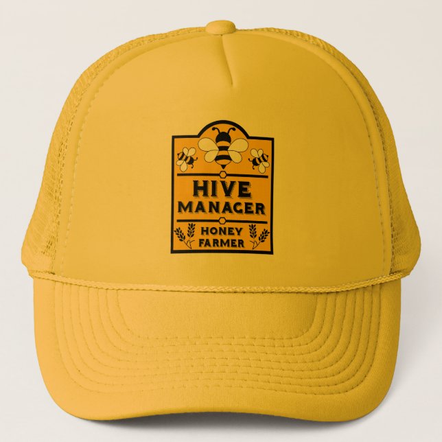 Funny Apiary Honey Farmer Trucker Hat (Front)