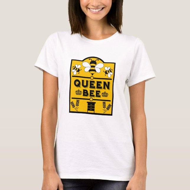 Funny Apiary Honey Queen Bee T-Shirt (Front)
