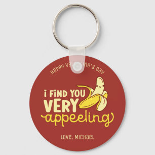 Funny Appealing Banana Pun Cute Valentine's Day Key Ring