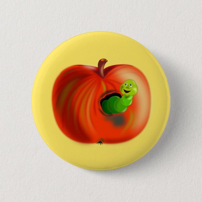 Funny Apple Button (Front)