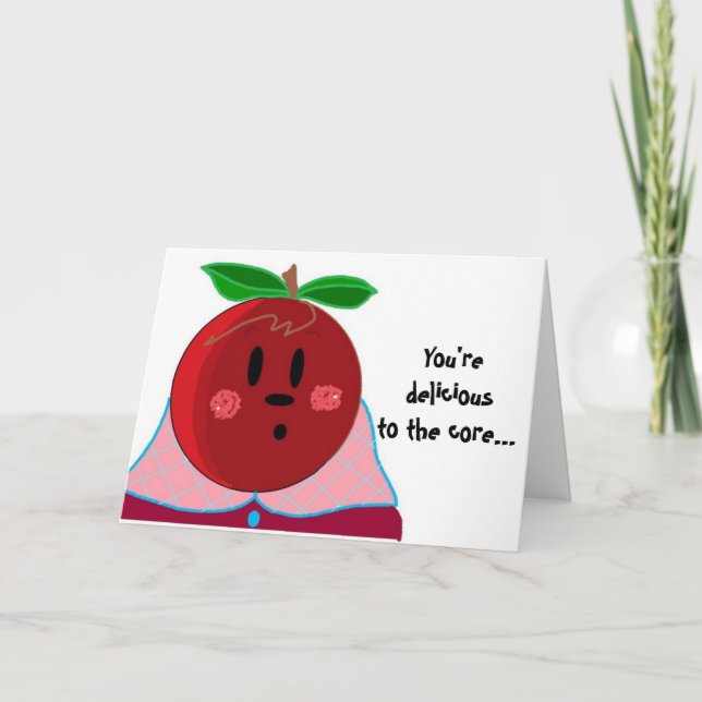 Funny Apple Lady Birthday Card (Front)