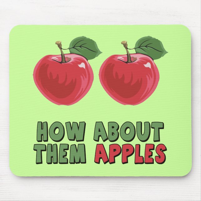 Funny Apples T-shirts and Gifts For Her Mouse Pad (Front)