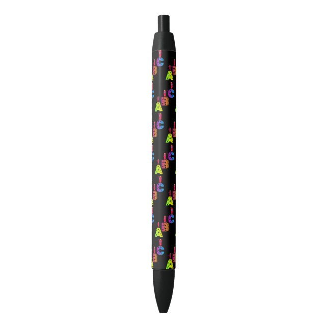 Funny apples with ABC Black Ink Pen (Front Vertical)
