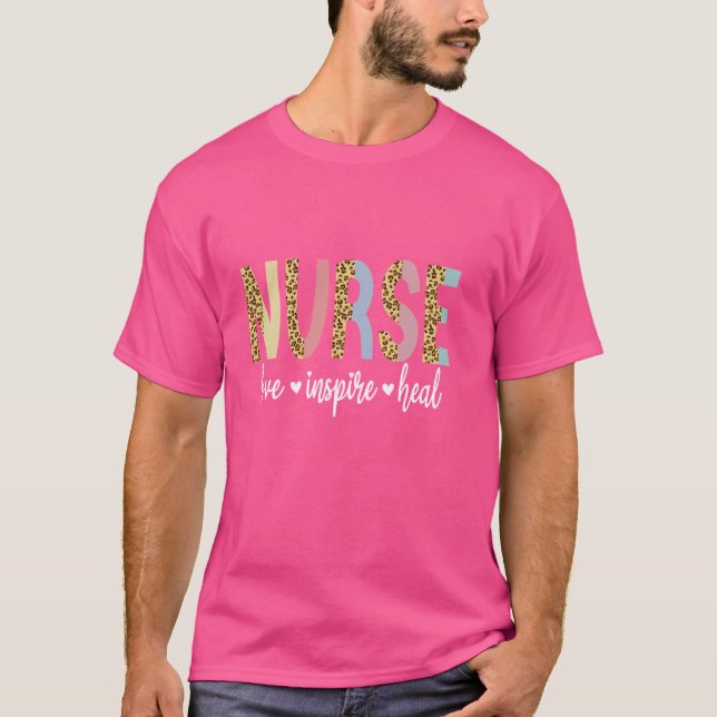 Funny Appreciation Nurse Leopard School Student Fu T-Shirt (Front)