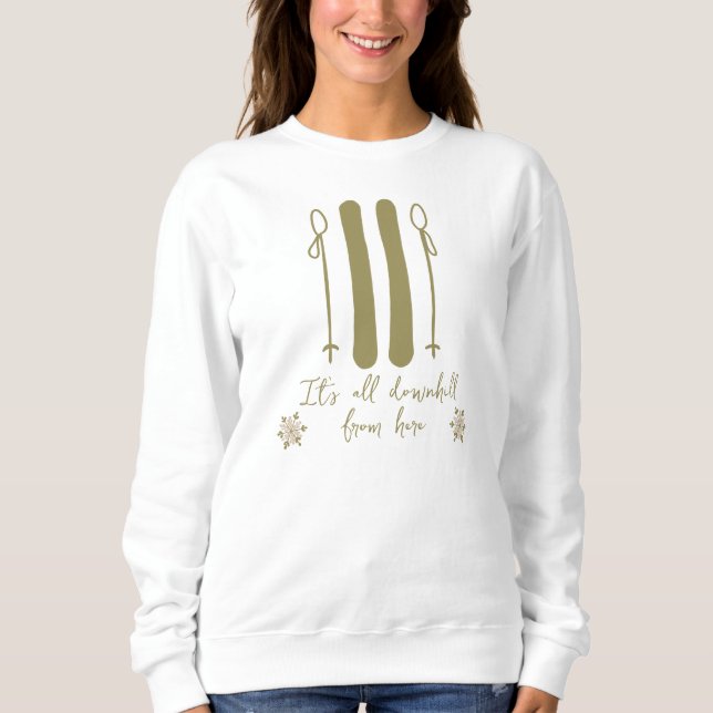 Funny Apres Ski Bridesmaid Bachelorette Sweatshirt (Front)