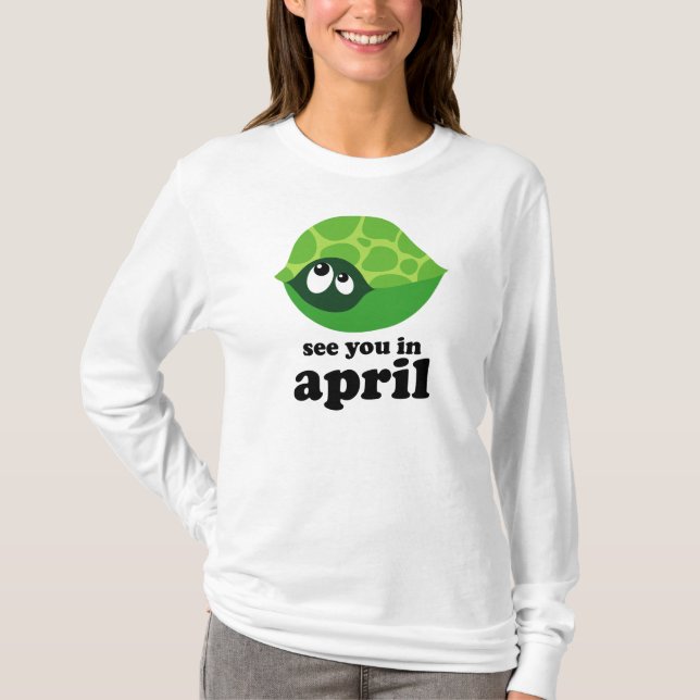 Funny April Due Date Maternity T-Shirt (Front)