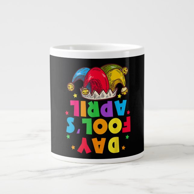 Funny April Fool's Day Pranks Kit 1st April Jokes Large Coffee Mug (Front)