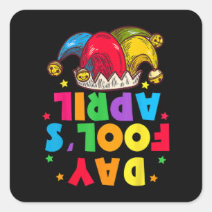 Funny April Fool's Day Pranks Kit 1st April Jokes Square Sticker