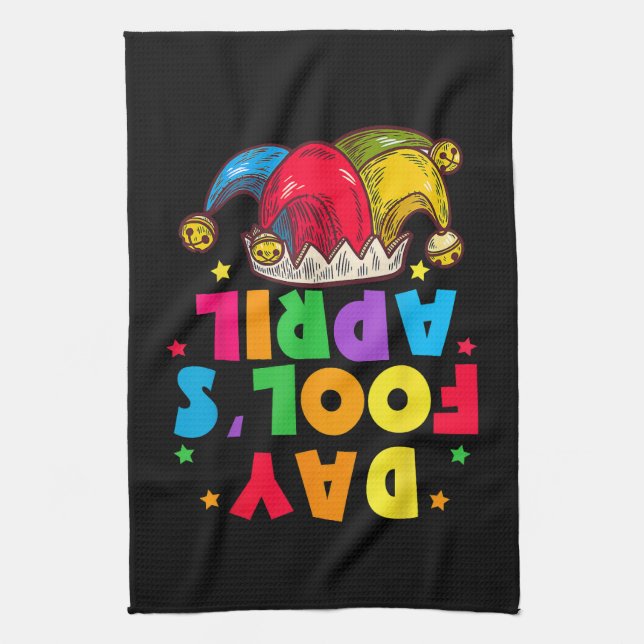 Funny April Fool's Day Pranks Kit 1st April Jokes Tea Towel (Vertical)