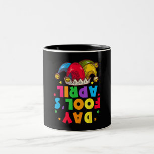 Funny April Fool's Day Pranks Kit 1st April Jokes Two-Tone Coffee Mug