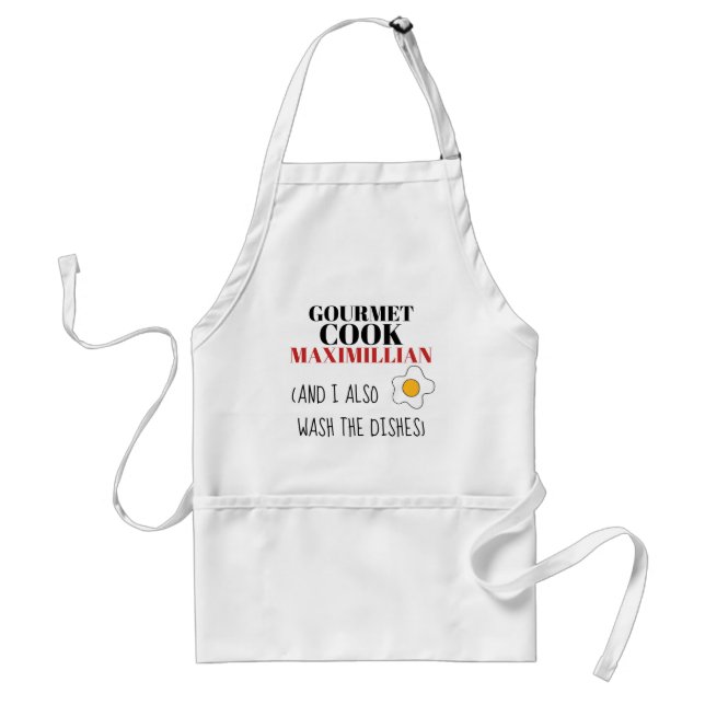 Funny apron for men with custom name (Front)