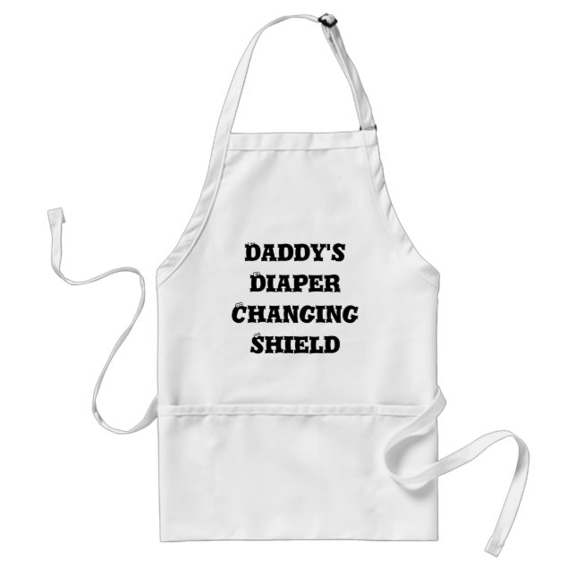 Funny apron for New Dad "diaper changing shield" (Front)