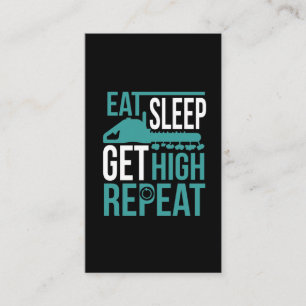 Funny Arborist Get High Tree Chain saw Worker Business Card