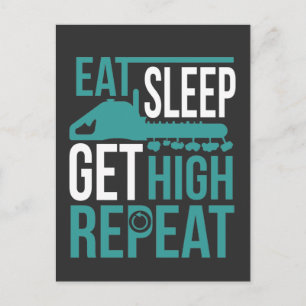 Funny Arborist Get High Tree Chain saw Worker Postcard