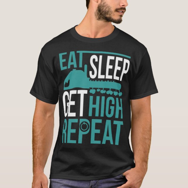 Funny Arborist Get High Tree Chain T-Shirt (Front)